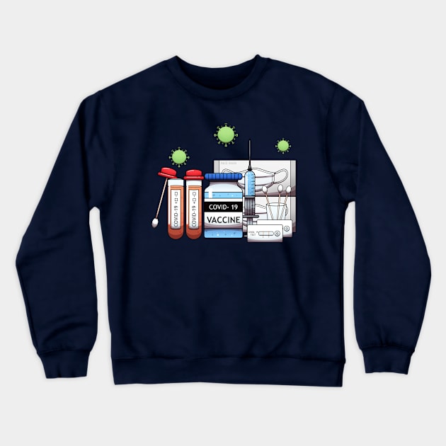 Corona Virus Elements Crewneck Sweatshirt by TheMaskedTooner